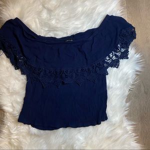 Off the shoulder crop top